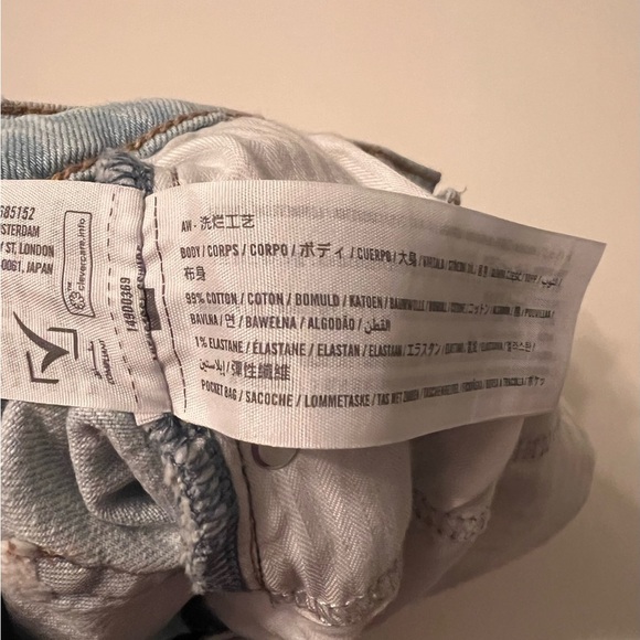 Abercrombie & Fitch Curve Love The Mom Shorts High Rise Light Wash Denim Size 30 - Picture 11 of 11